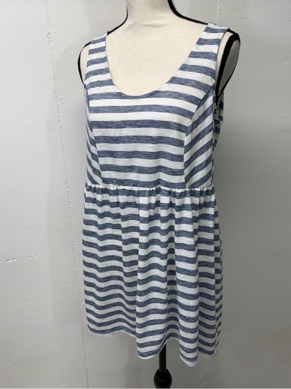 Striped Sleeveless Swing Tank tunic- Blue & White stripes maternity